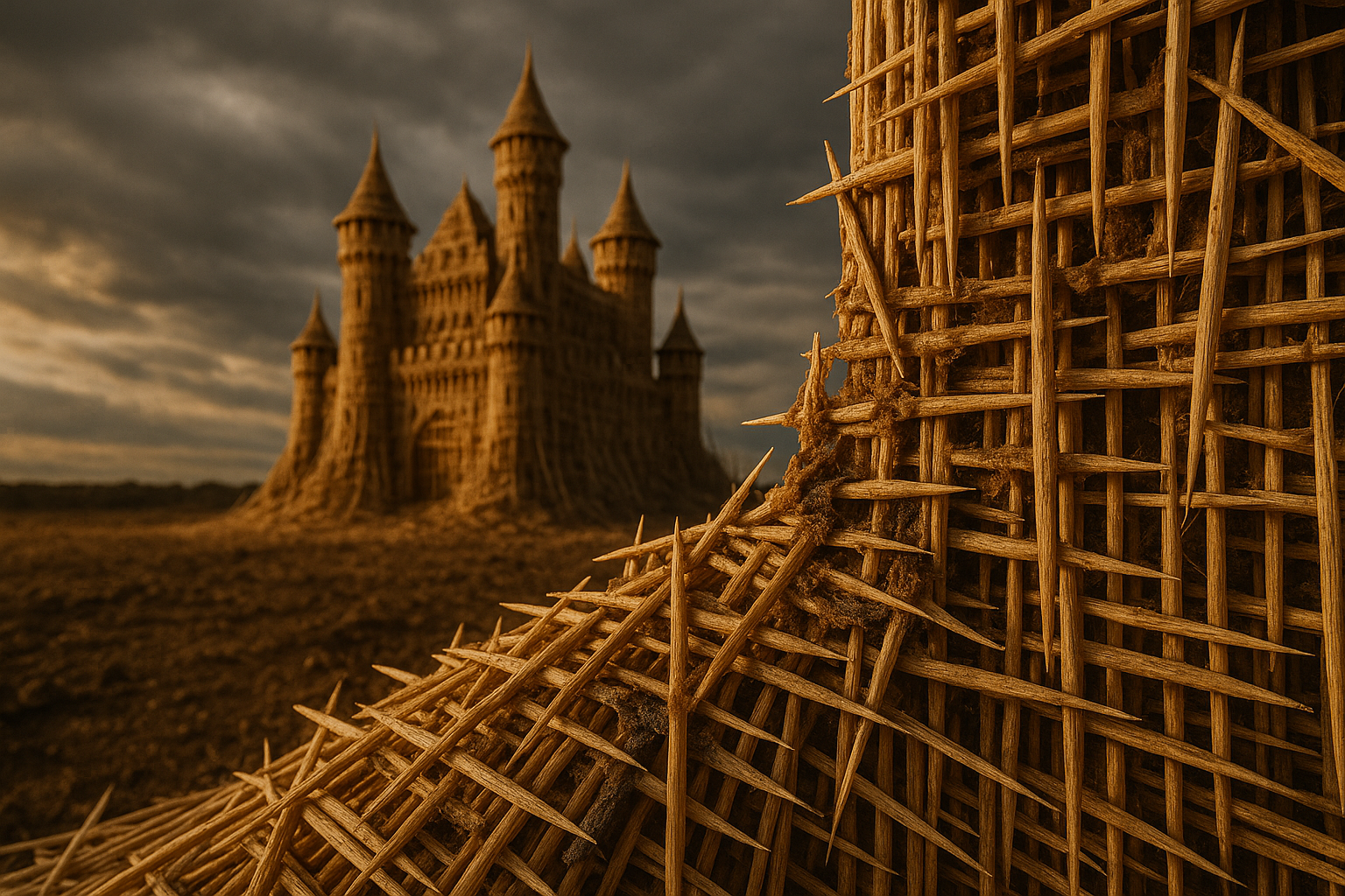 Castle made of toothpicks